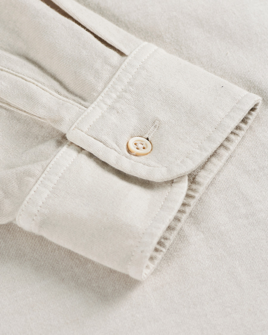 Herr | Tröjor | Massimo Alba | Ischia Cotton/Cashmere Polo Light Beige