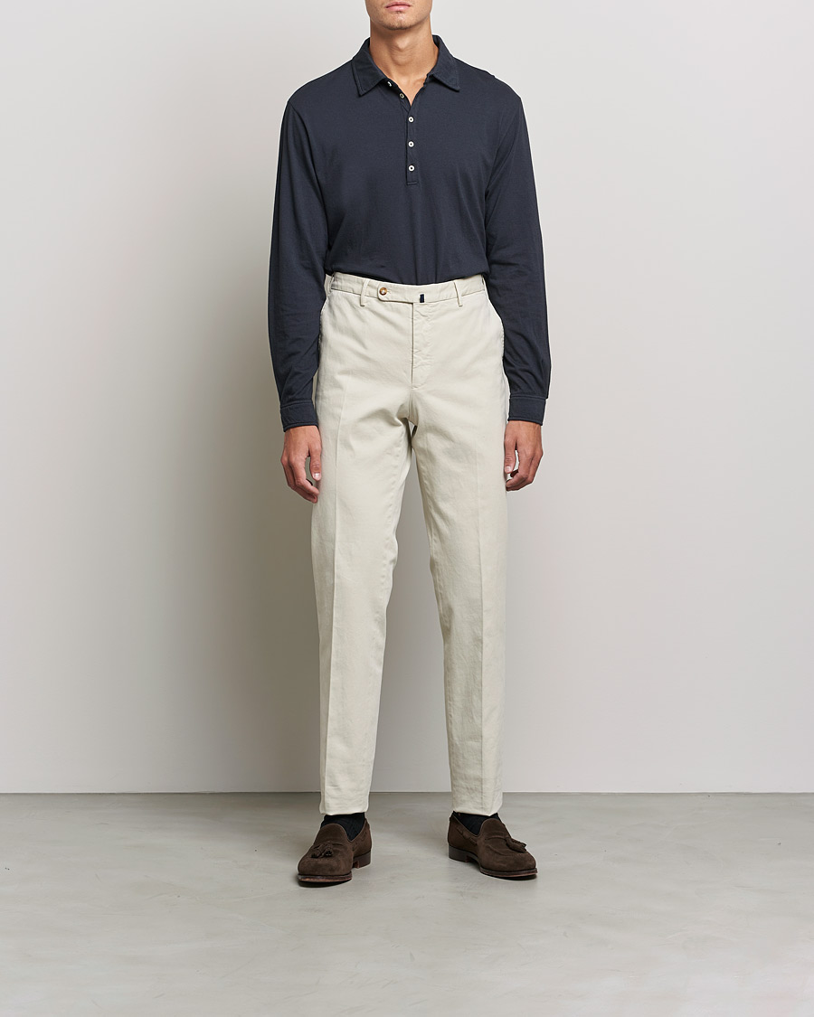 Herr | Tröjor | Massimo Alba | Ischia Cotton/Cashmere Polo Navy