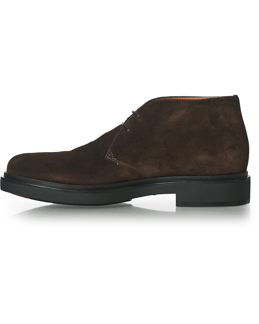 Herr | Santoni Wembley Desert Boot Dark Brown Suede | Santoni | Wembley Desert Boot Dark Brown Suede