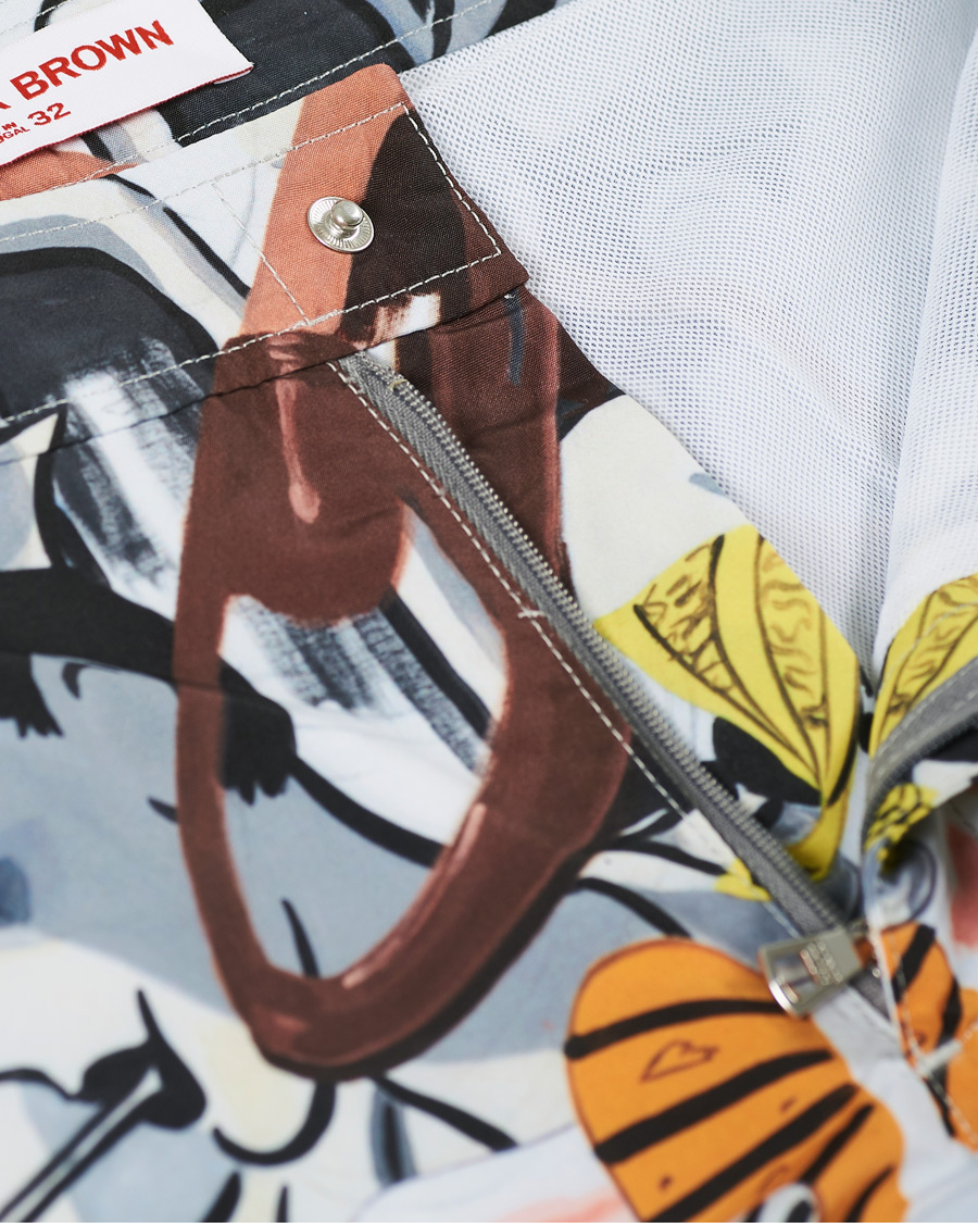 Herr | Badbyxor | Orlebar Brown | Bulldog x David Salle Diving Swim Shorts Multi