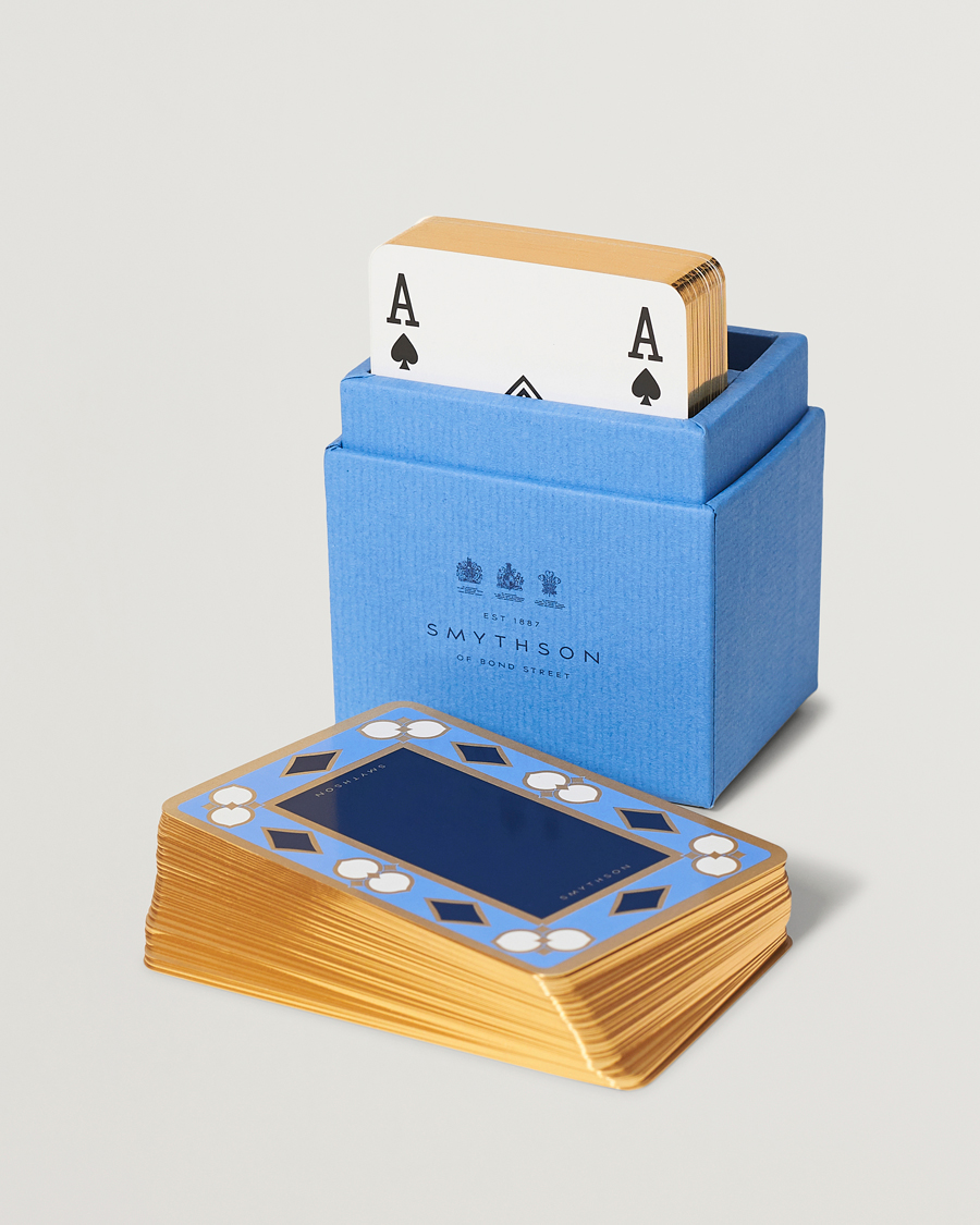 Herre | Til hjemmet | Smythson | Playing Card Nile Blue