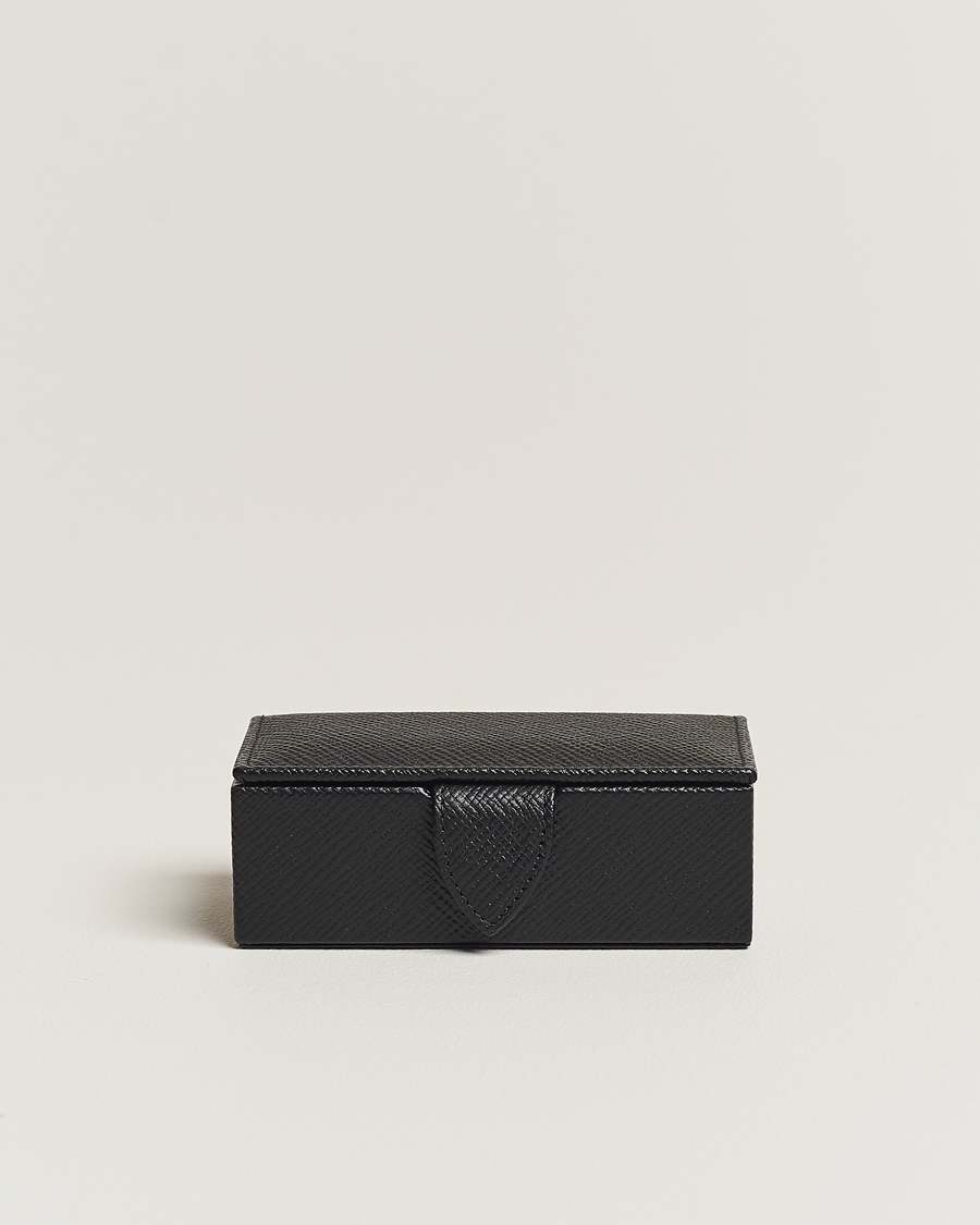 Herr | Smythson | Smythson | Panama Mini Cufflink Box Black