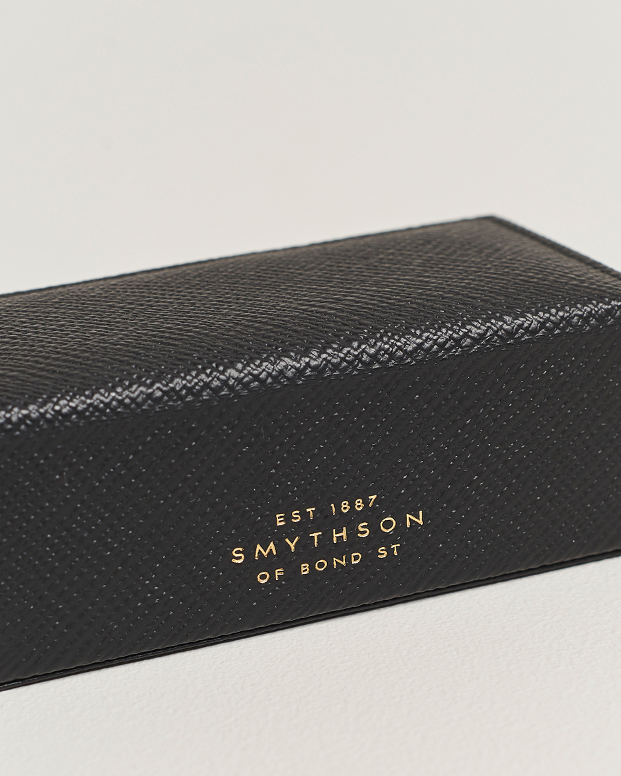 Herr | Till hemmet | Smythson | Panama Mini Cufflink Box Black