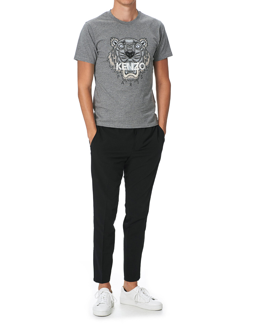 Herr | T-Shirts | KENZO | Icon Tiger Crew Neck Tee Light Grey