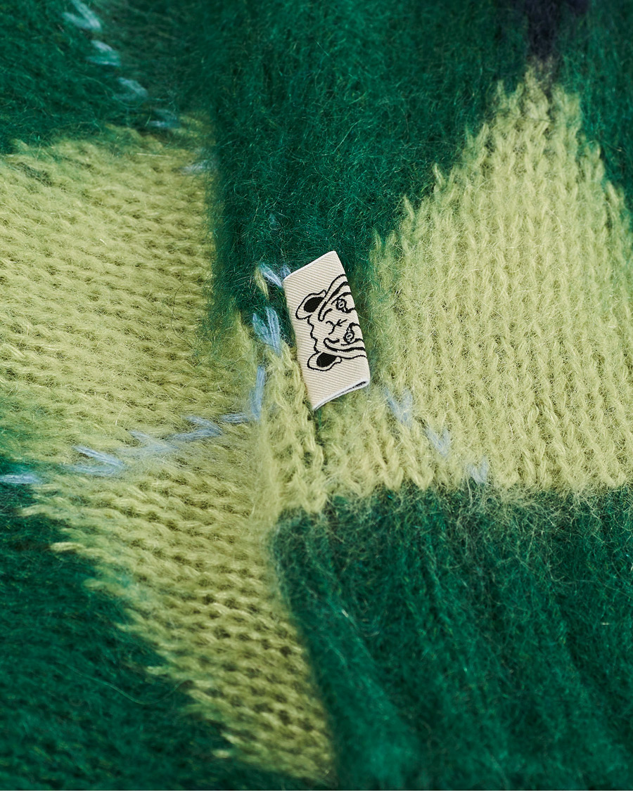 Herr | Tröjor | KENZO | Brushed Argyle Sweater Green