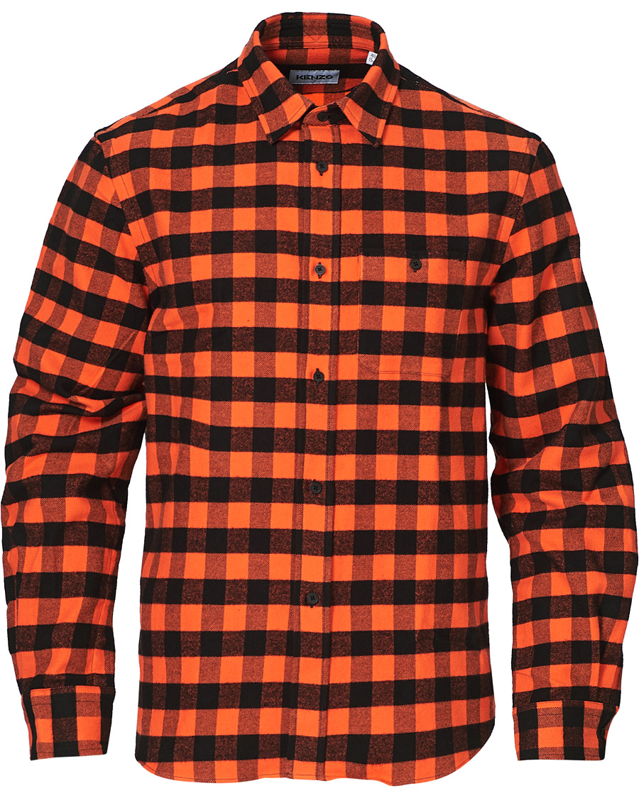 Herr | Skjortor | KENZO | Flannel Shirt Orange Check