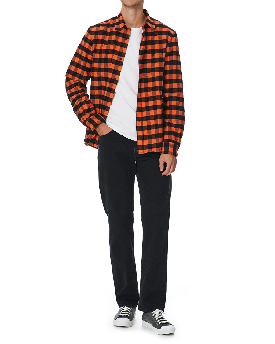 Herr | Skjortor | KENZO | Flannel Shirt Orange Check