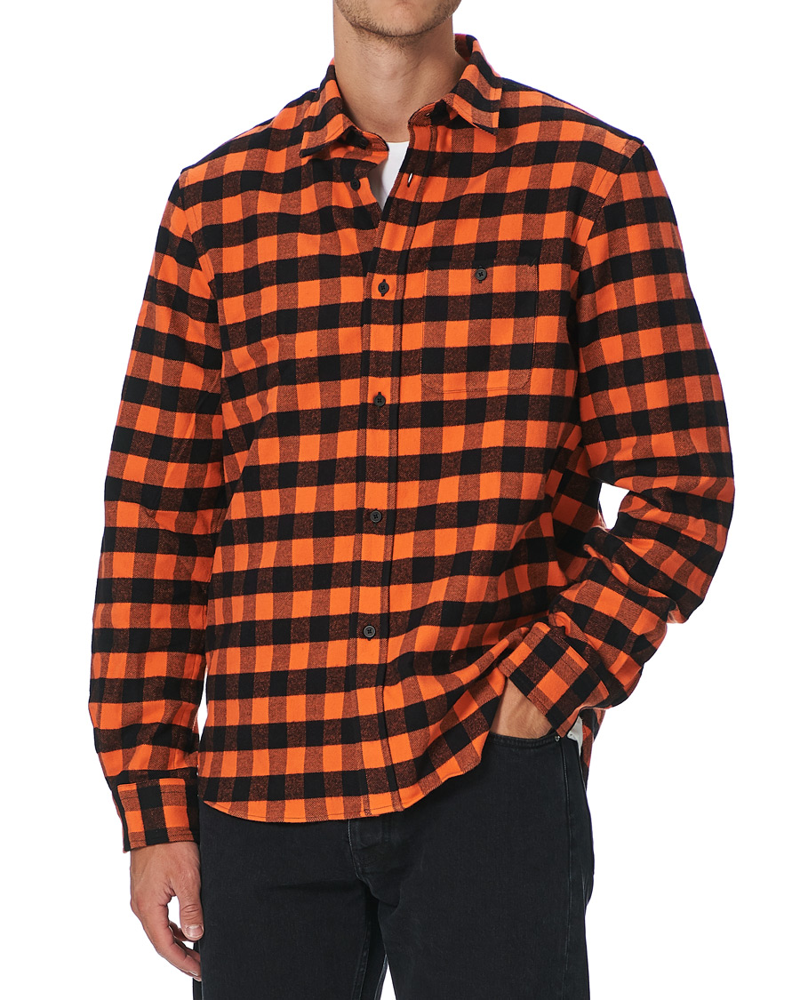 Herr | Skjortor | KENZO | Flannel Shirt Orange Check