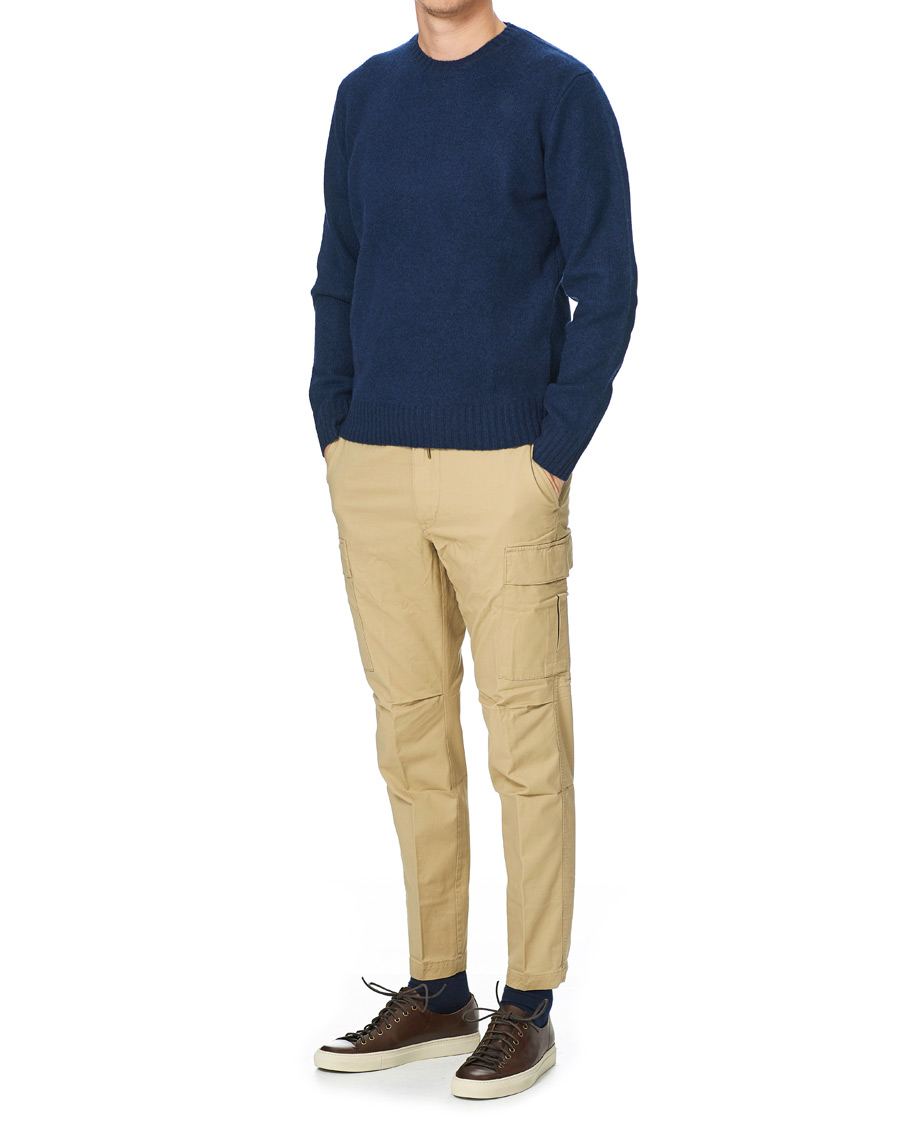 Herr | Tröjor | Polo Ralph Lauren | Wool/Cashmere Knitted Crew Neck Sweater Navy Heather