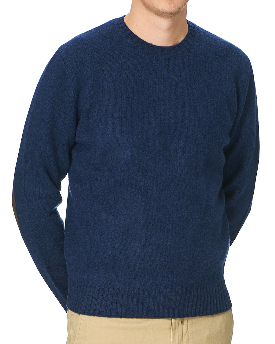 Herr | Tröjor | Polo Ralph Lauren | Wool/Cashmere Knitted Crew Neck Sweater Navy Heather