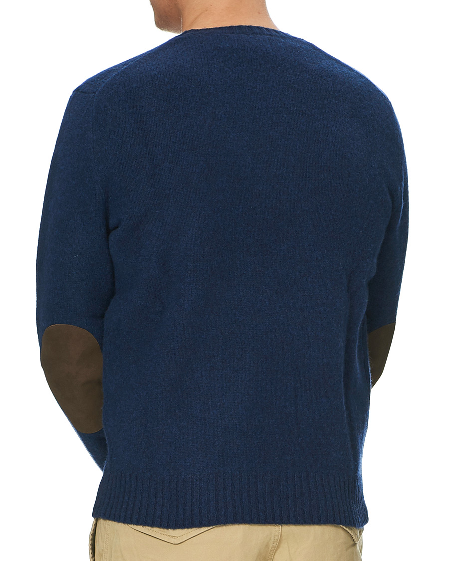 Herr | Tröjor | Polo Ralph Lauren | Wool/Cashmere Knitted Crew Neck Sweater Navy Heather