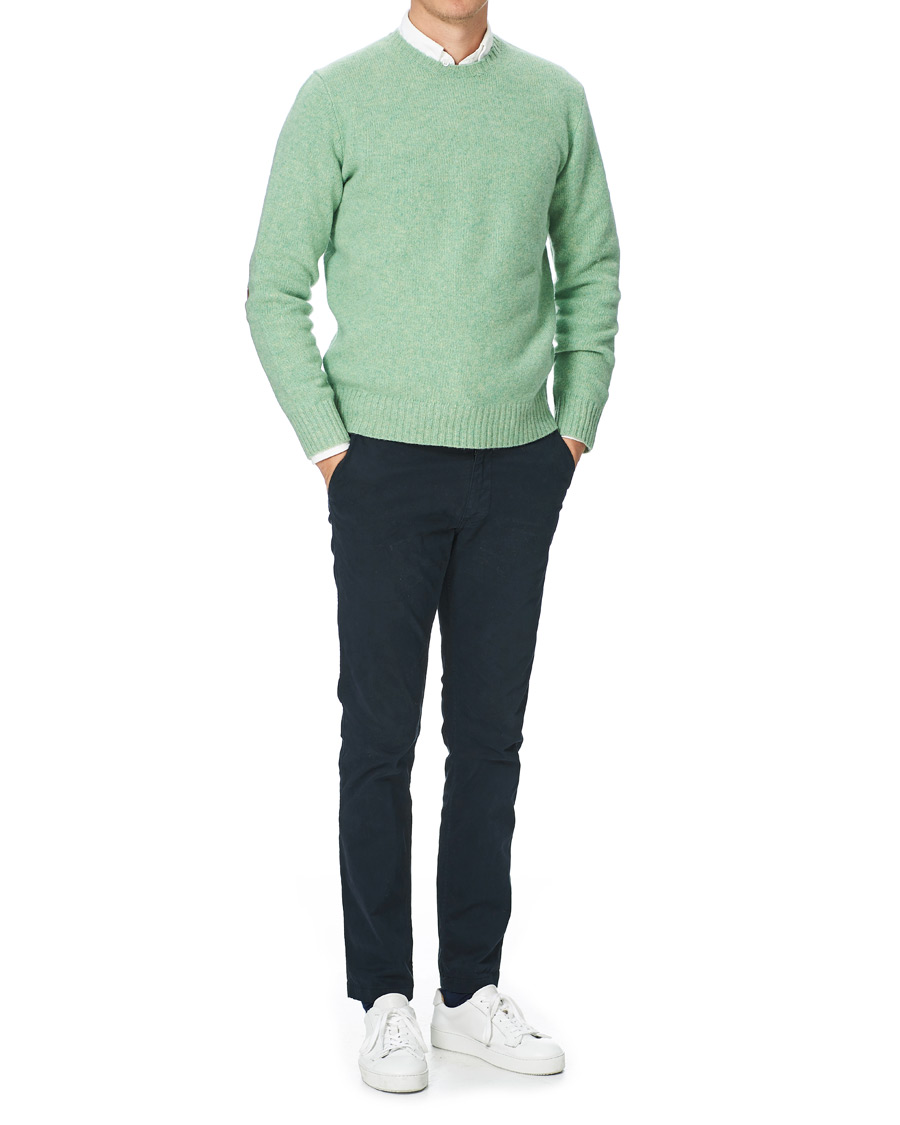 Herr | Tröjor | Polo Ralph Lauren | Wool/Cashmere Knitted Crew Neck Sweater Seafoam Green