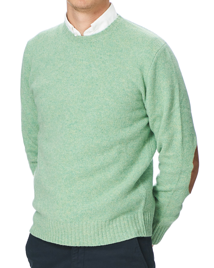 Herr | Tröjor | Polo Ralph Lauren | Wool/Cashmere Knitted Crew Neck Sweater Seafoam Green