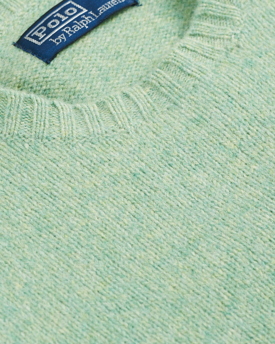 Herr | Tröjor | Polo Ralph Lauren | Wool/Cashmere Knitted Crew Neck Sweater Seafoam Green