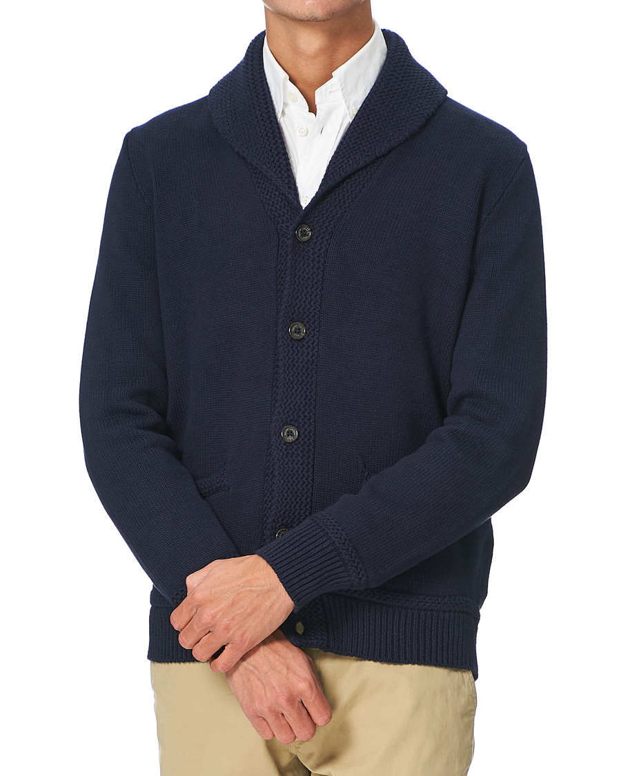 Herr | Tröjor | Polo Ralph Lauren | Cotton Knitted Flag Cardigan Hunter Navy