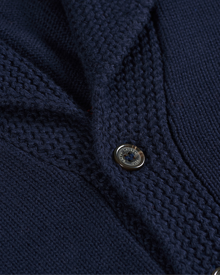 Herr | Tröjor | Polo Ralph Lauren | Cotton Knitted Flag Cardigan Hunter Navy
