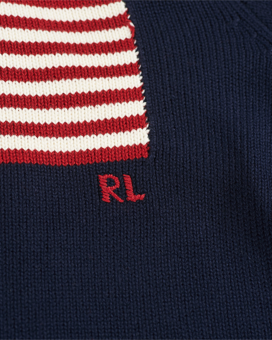 Herr | Tröjor | Polo Ralph Lauren | Cotton Knitted Flag Cardigan Hunter Navy