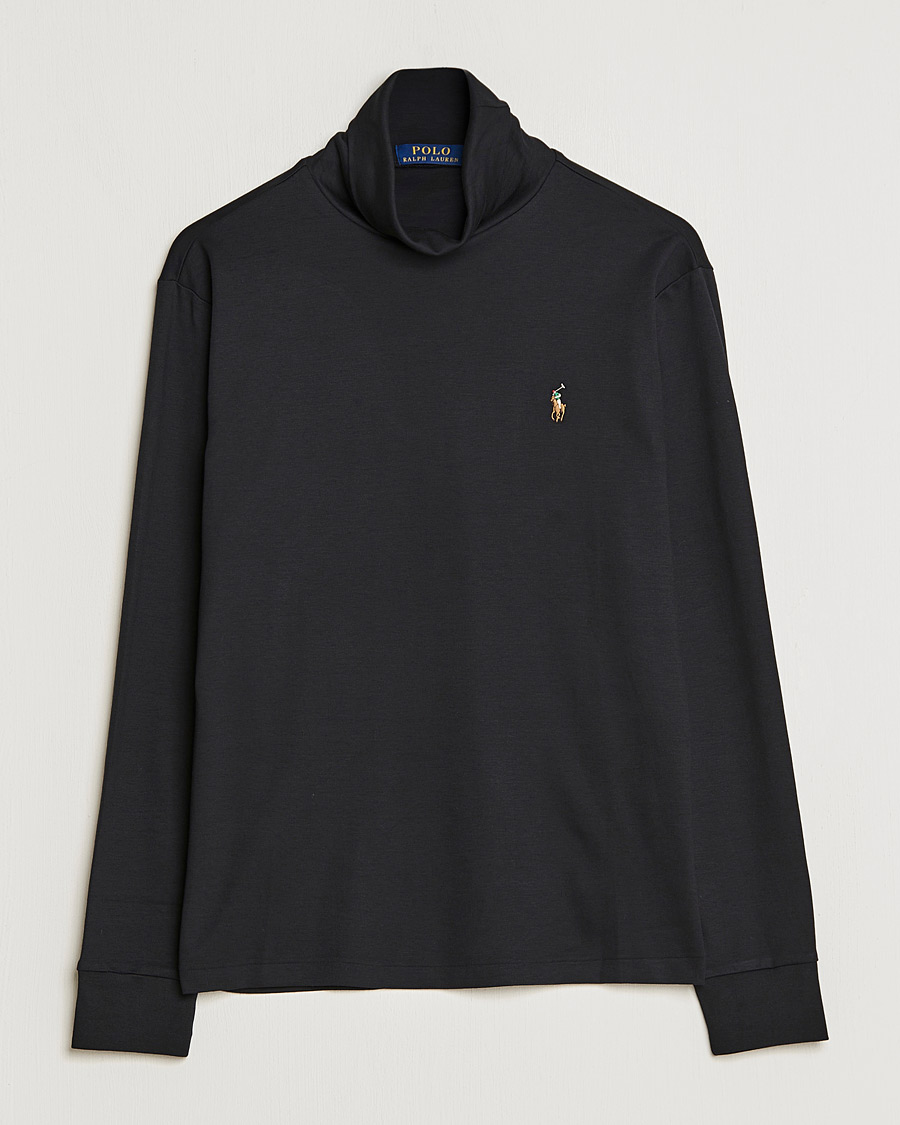 Herr | Tröjor | Polo Ralph Lauren | Luxury Pima Cotton Rollneck Black