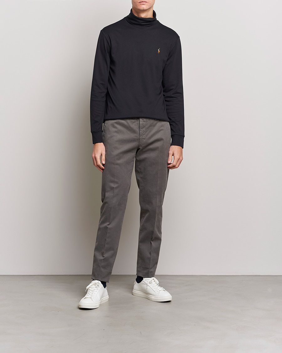 Herr | Tröjor | Polo Ralph Lauren | Luxury Pima Cotton Rollneck Black
