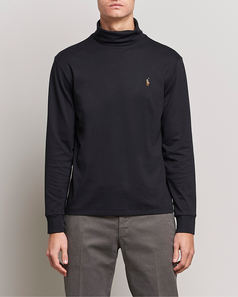 Herr | Polotröjor | Polo Ralph Lauren | Luxury Pima Cotton Rollneck Black