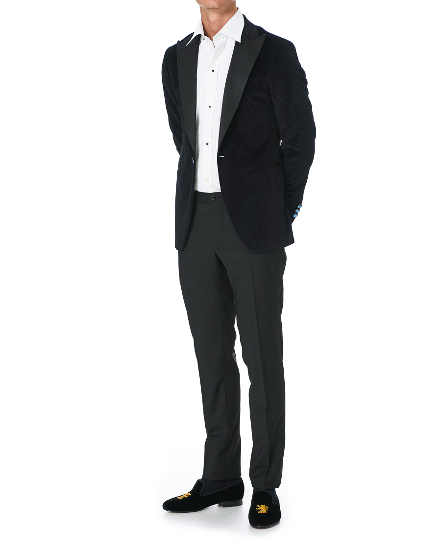 Herr | Kavajer | Etro | Soft Velvet Dinner Jacket Black