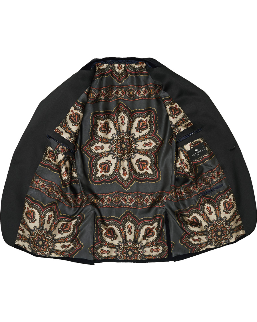 Herr | Kavajer | Etro | Soft Velvet Dinner Jacket Black