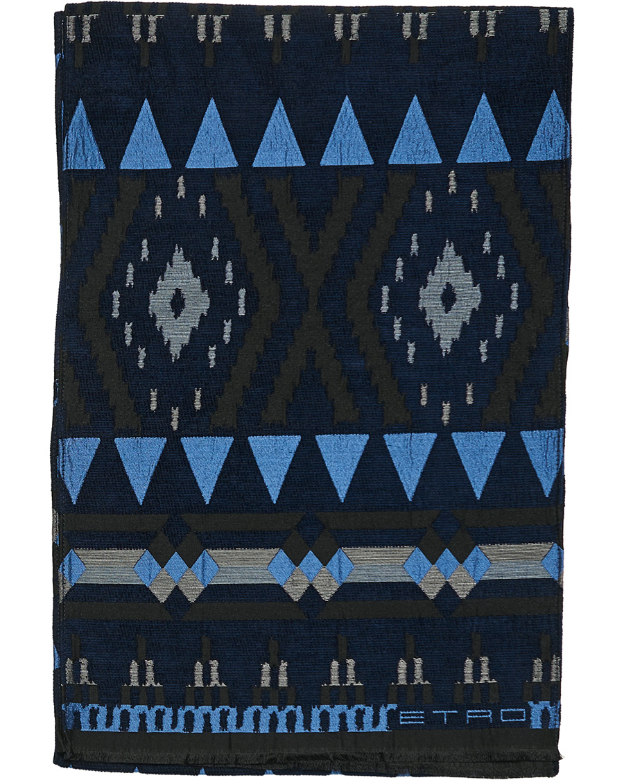 Herr | Etro Wool Blend Ciniglia Scarf Navy | Etro | Wool Blend Ciniglia Scarf Navy