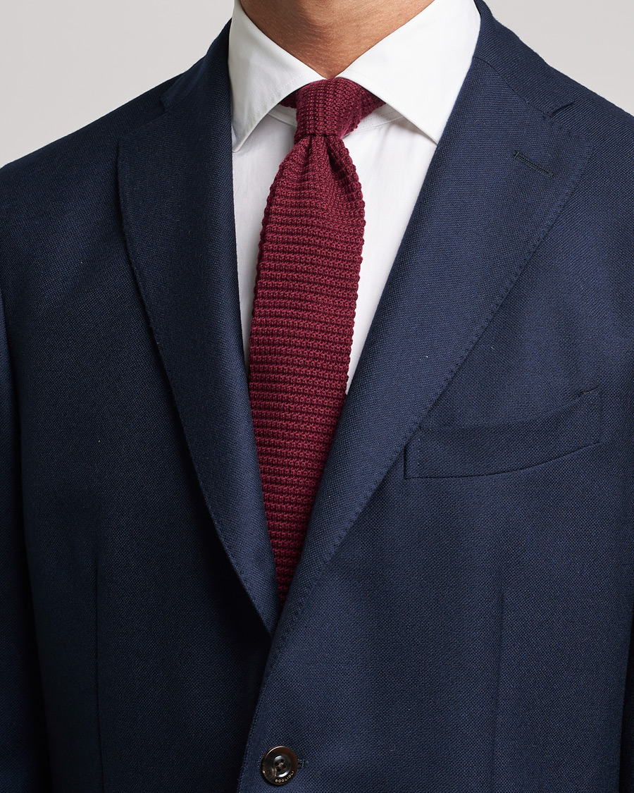 Herr | Snart i lager | Amanda Christensen | Wool Knitted 6cm Tie Wine