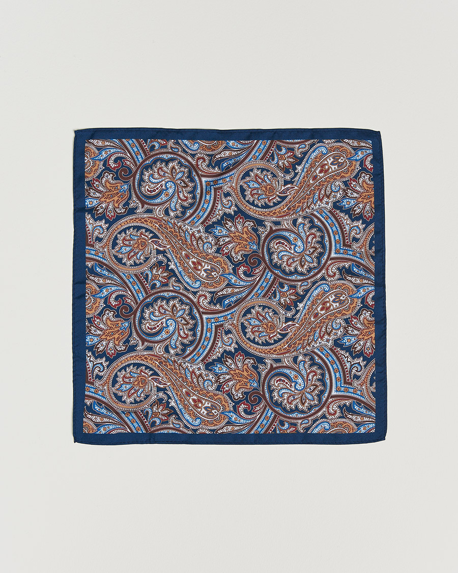 Herr | Amanda Christensen Box Set Silk 8 cm Paisley Tie And Pocket Square Navy | Amanda Christensen | Box Set Silk 8 cm Paisley Tie And Pocket Square Navy