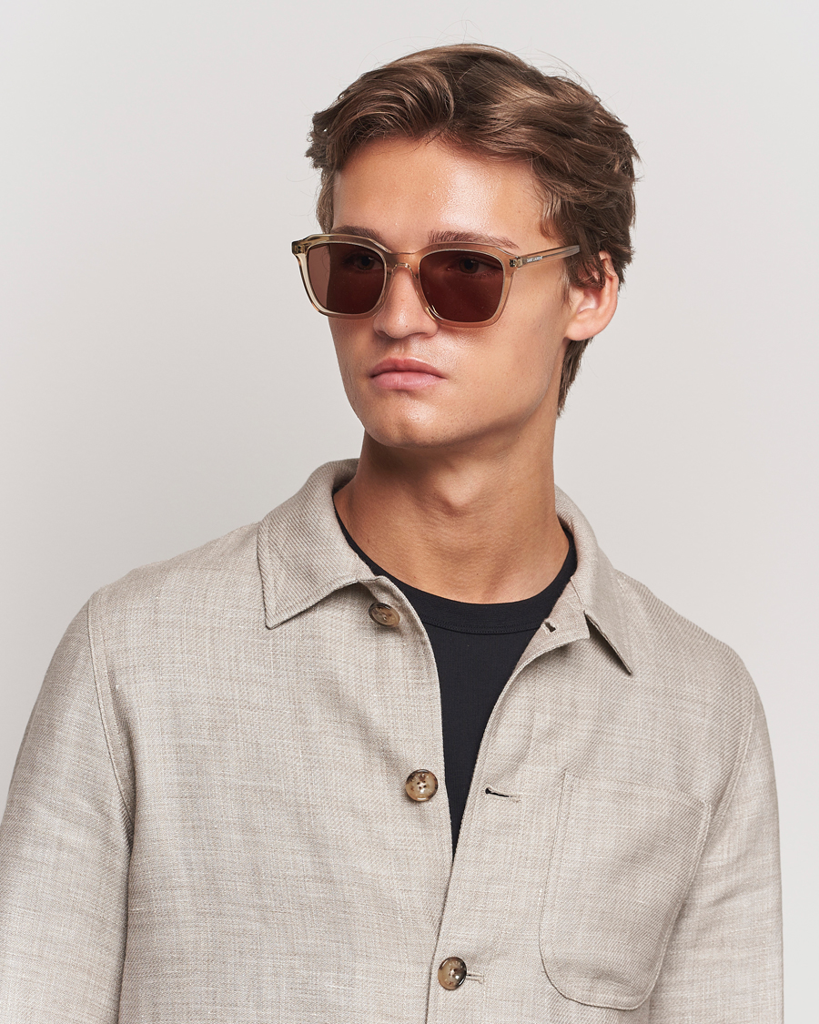 Herr | Saint Laurent SL 457 Sunglasses Yellow/Brown | Saint Laurent | SL 457 Sunglasses Yellow/Brown
