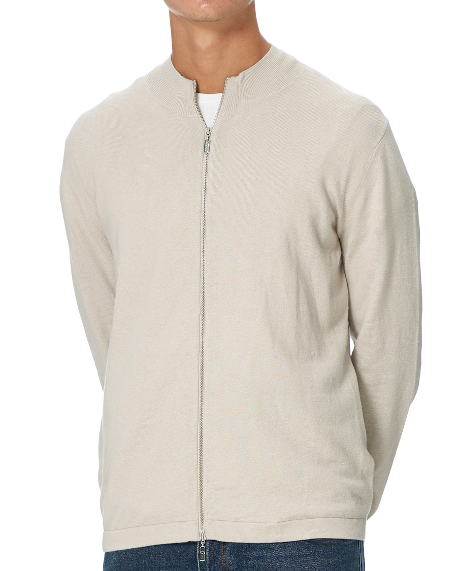 Herr | Tröjor | Tiger of Sweden | Kylen Cotton/Merino Zip Moonbeam