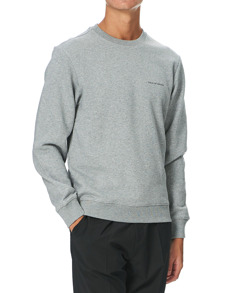 Herr | Tröjor | Tiger of Sweden | Emerson Cotton Sweatshirt Mid Grey Mel