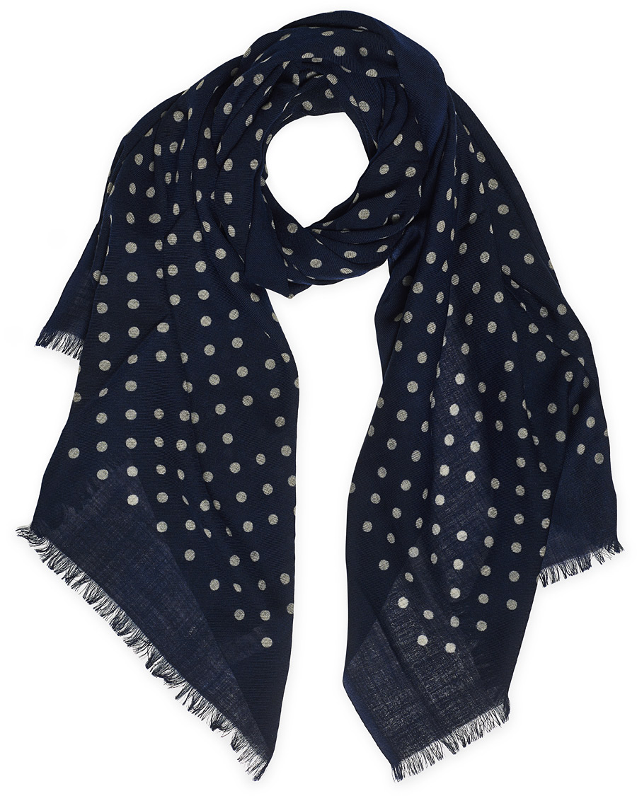Herr | Altea Printed Dots Scarf Navy | Altea | Printed Dots Scarf Navy