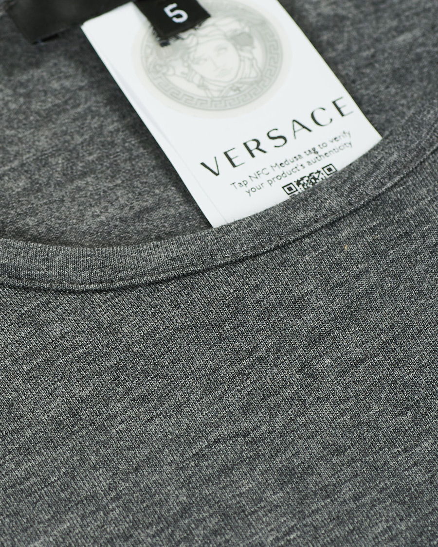 Herr | T-Shirts | Versace | Medusa Tee Grey Melange