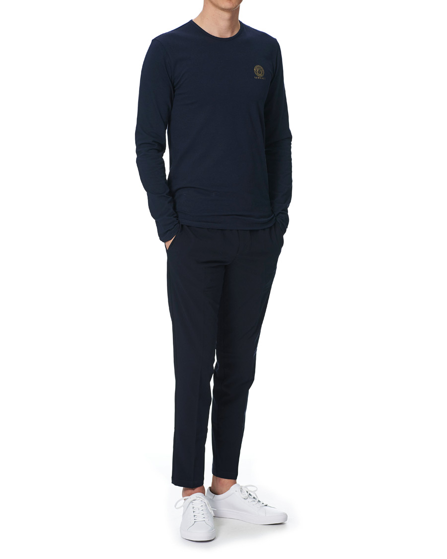 Herr | T-Shirts | Versace | Medusa Long Sleeve Tee Navy