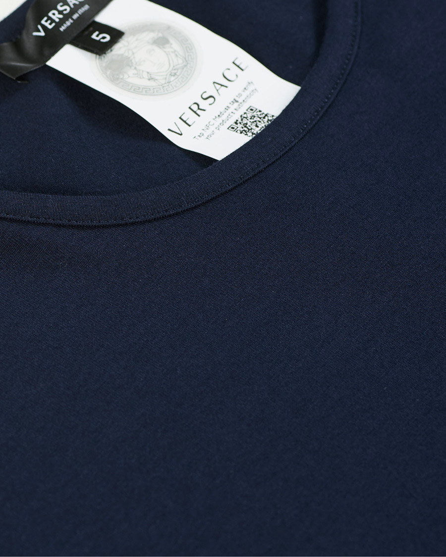Herr | T-Shirts | Versace | Medusa Long Sleeve Tee Navy