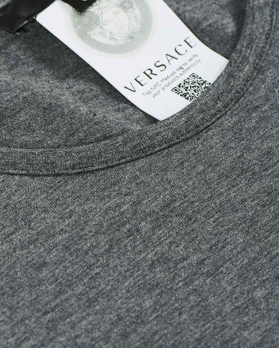Herr | T-Shirts | Versace | Medusa Long Sleeve Tee Grey Melange
