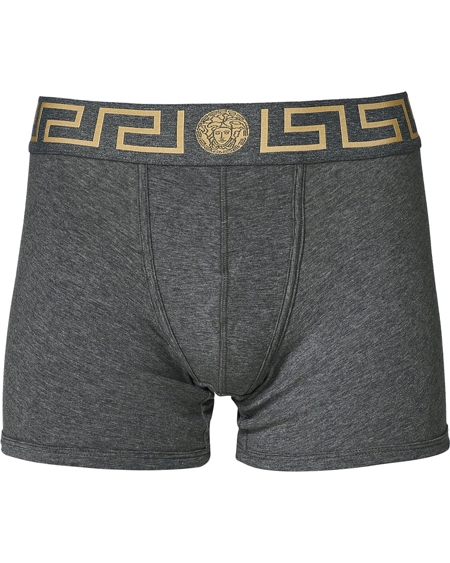 Herr | Underkläder | Versace | Greca Boxer Briefs Grey Melange