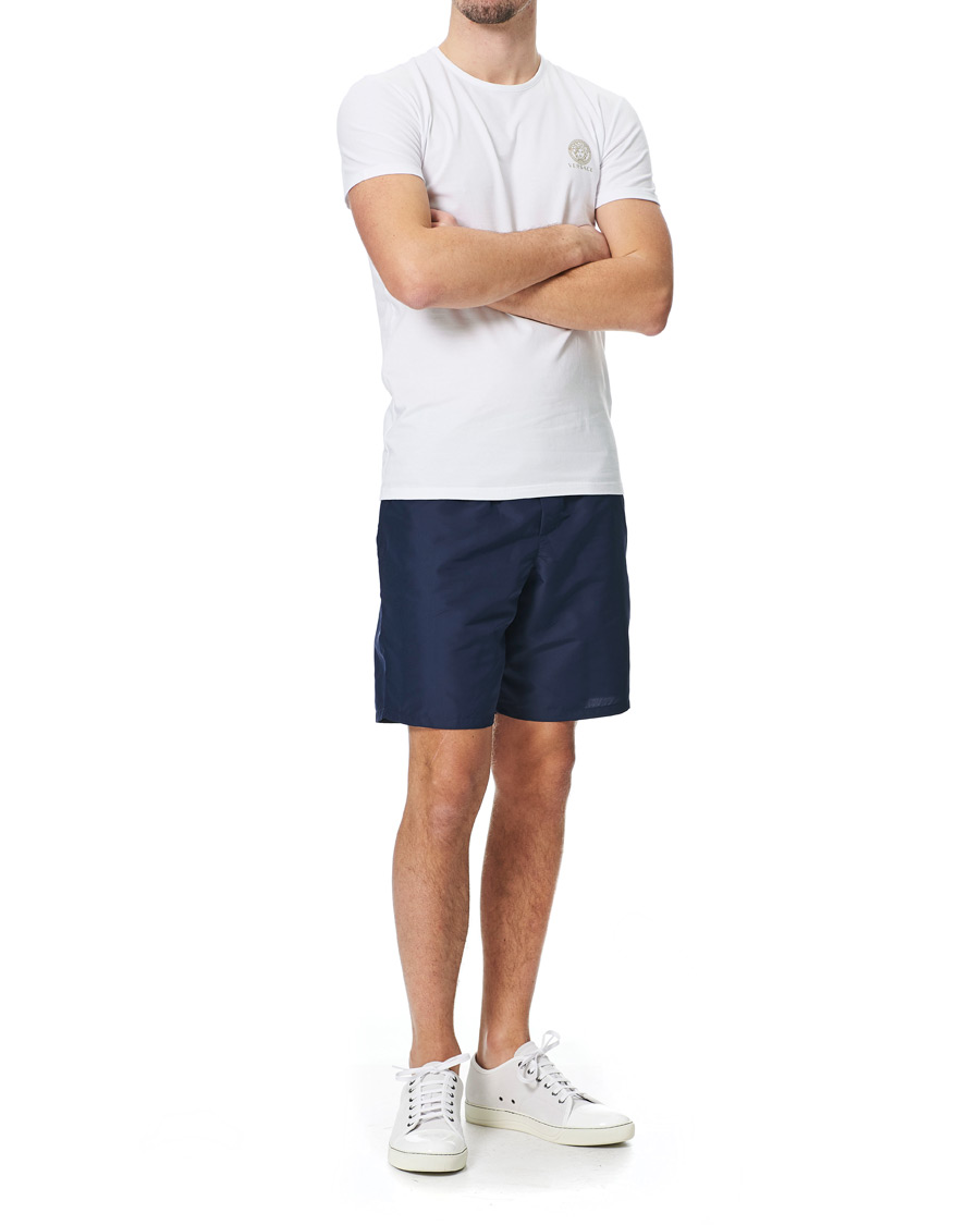 Herr | Badbyxor | Versace | Greca Border Swim Trunks Navy