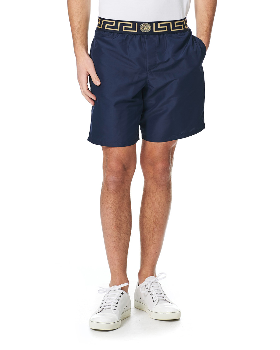 Herr | Badbyxor | Versace | Greca Border Swim Trunks Navy