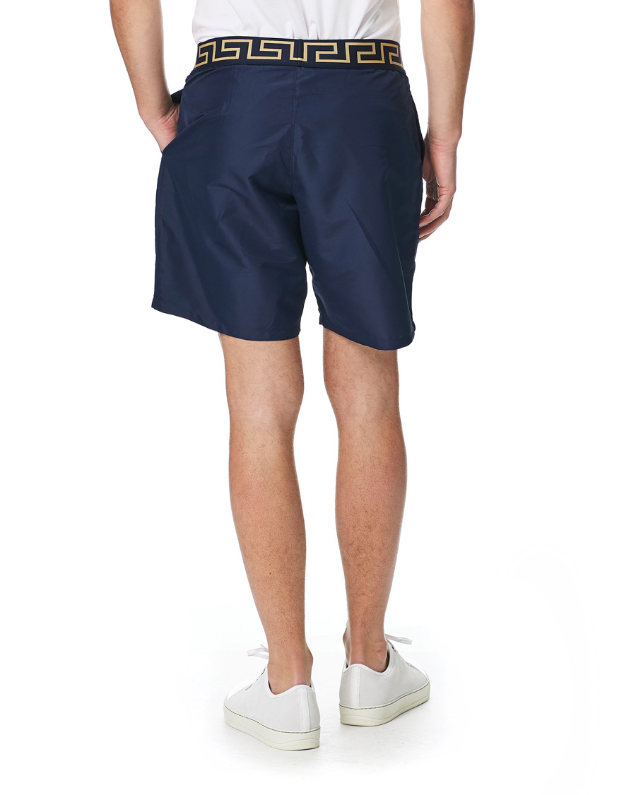 Herr | Badbyxor | Versace | Greca Border Swim Trunks Navy