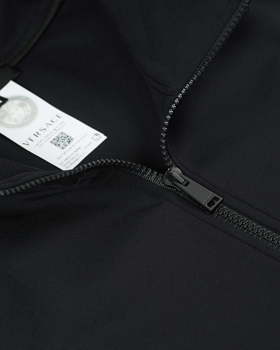 Herr | Tröjor | Versace | Monogram Zip Sweater Black