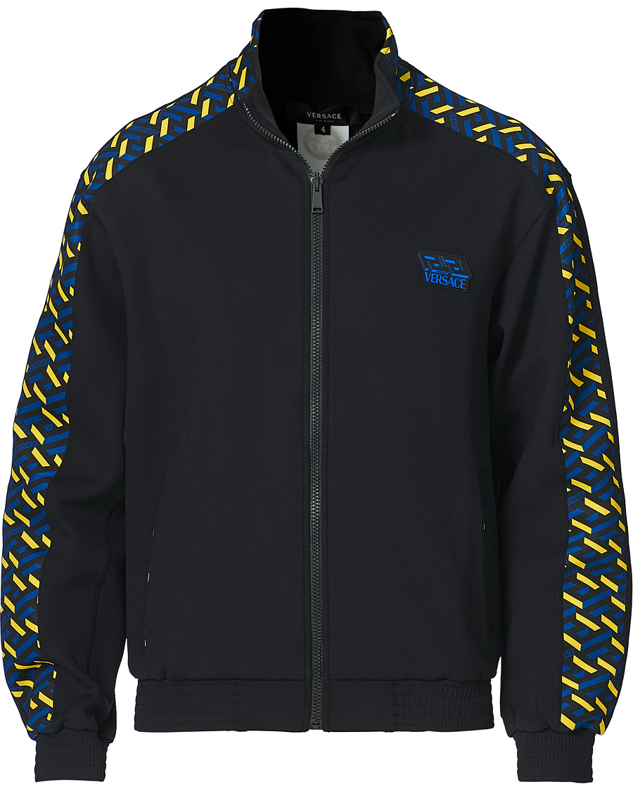 Herr | Tröjor | Versace | Monogram Zip Sweater Navy