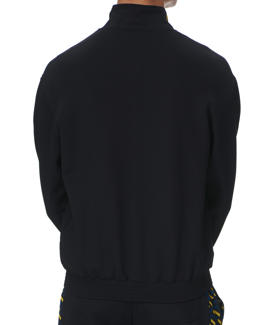 Herr | Tröjor | Versace | Monogram Zip Sweater Navy