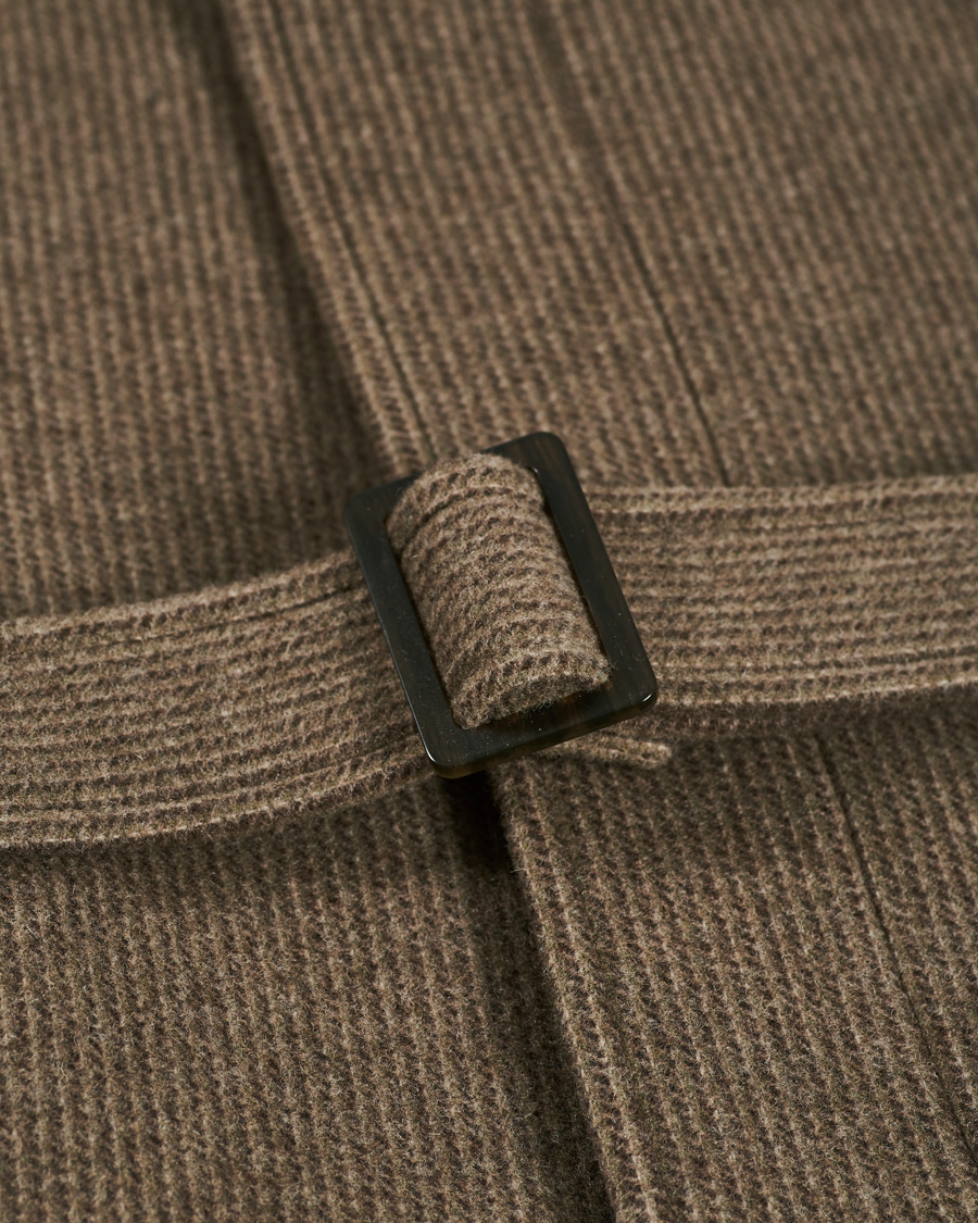 Herr | Jackor | Z Zegna | Belted Wool Coat Brown