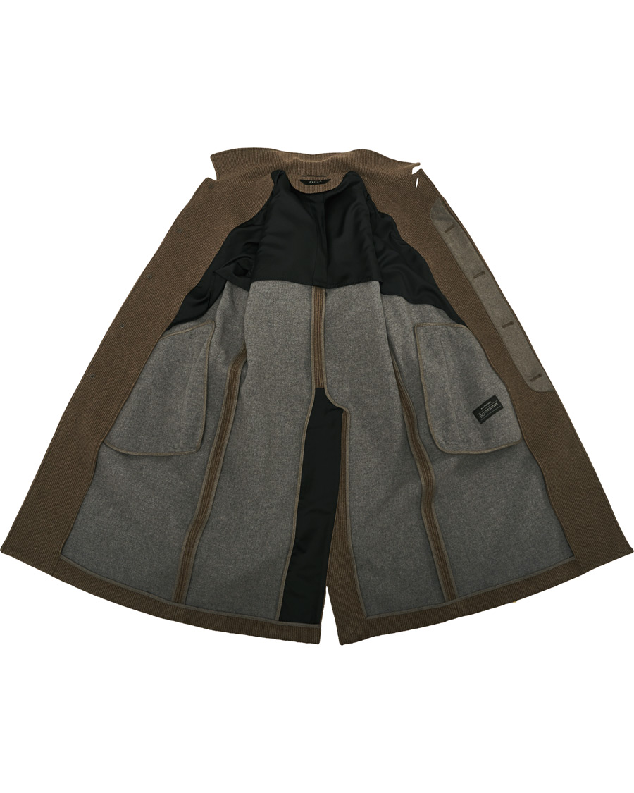 Herr | Jackor | Z Zegna | Belted Wool Coat Brown