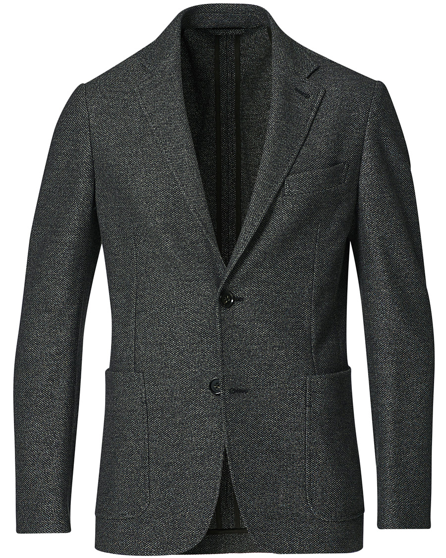 Herr | Kavajer | Ermenegildo Zegna | Wool Blend Jersey Blazer Grey Melange