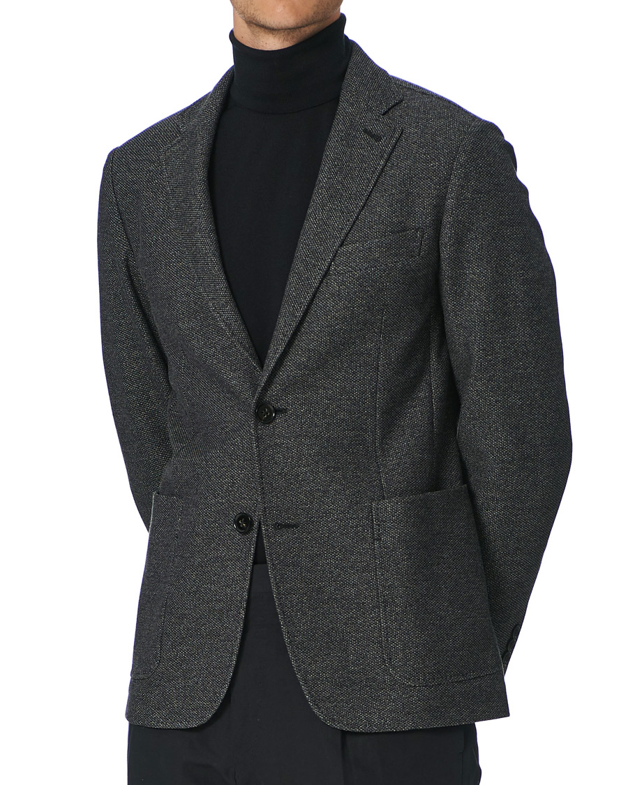 Herr | Kavajer | Ermenegildo Zegna | Wool Blend Jersey Blazer Grey Melange