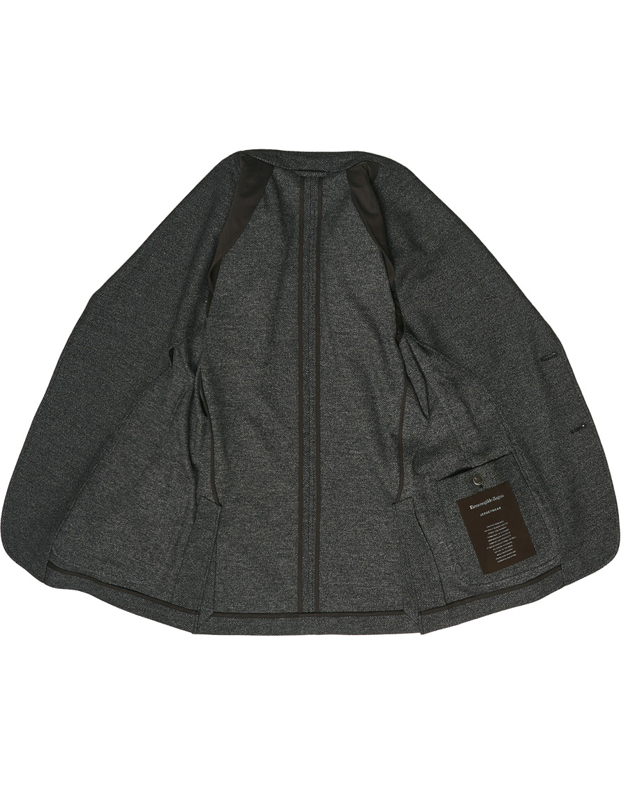 Herr | Kavajer | Ermenegildo Zegna | Wool Blend Jersey Blazer Grey Melange