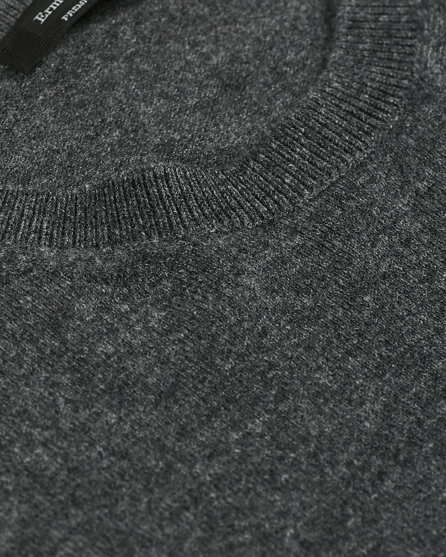 Herr | Tröjor | Ermenegildo Zegna | Cashmere Crew Neck Sweater Dark Grey